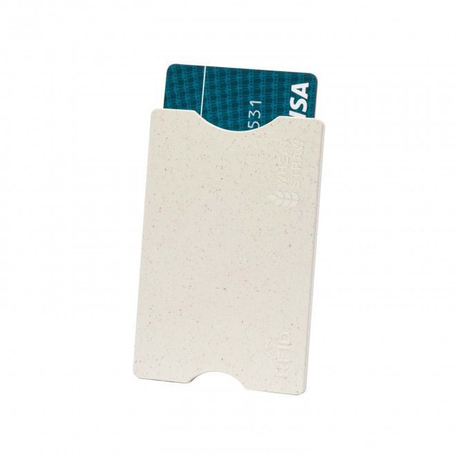 ÉTUI POUR CARTE PERSONNALISÉ RIGIDE ANTI RFID 'DOJA STRAW'