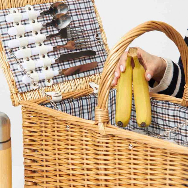 PANIER PIQUE NIQUE PERSONNALISÉ POUR 4 PERSONNES 'VIVI+'