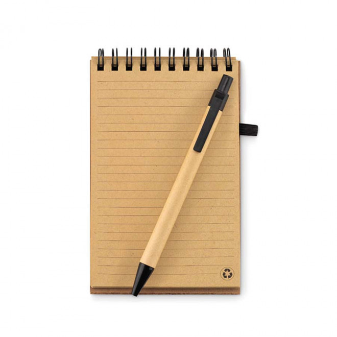 BLOC NOTES PUBLICITAIRE AVEC STYLO 'PAPYRUS LIEGE'