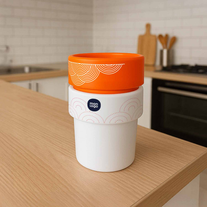 MUG EN PLASTIQUE EMPILABLE PERSONNALISE 240ML 'MARIO'