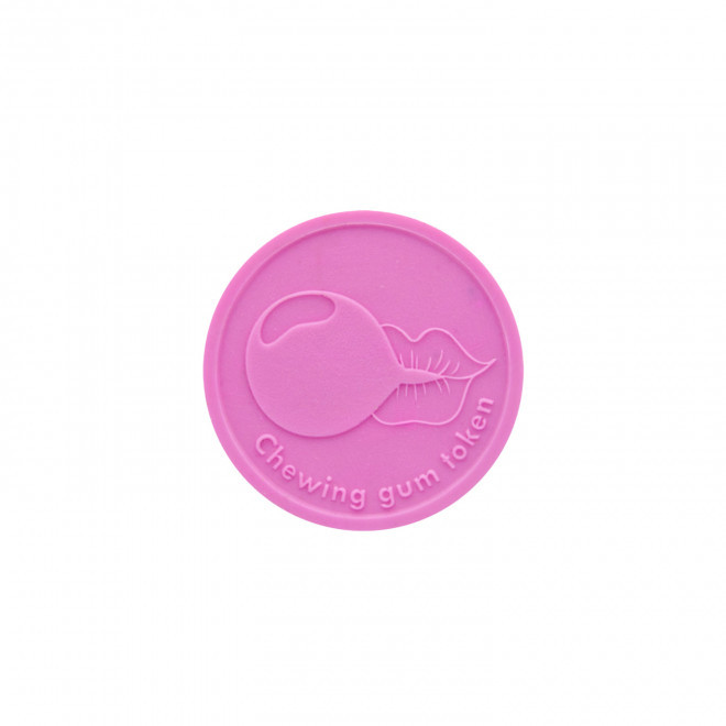 JETON PERSONNALISE EN CHEWING GUM GRAVE 'MONNET'