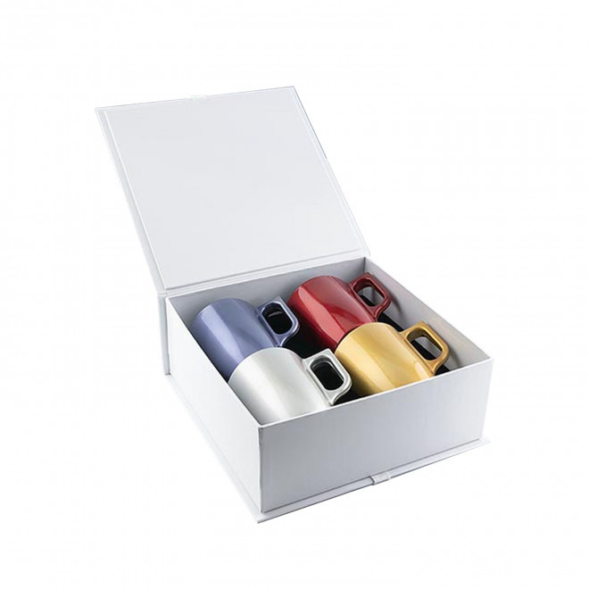 COFFRET 4 MUGS EN VERRE MIF 250ML PERSONNALISABLE 'FLASHY'
