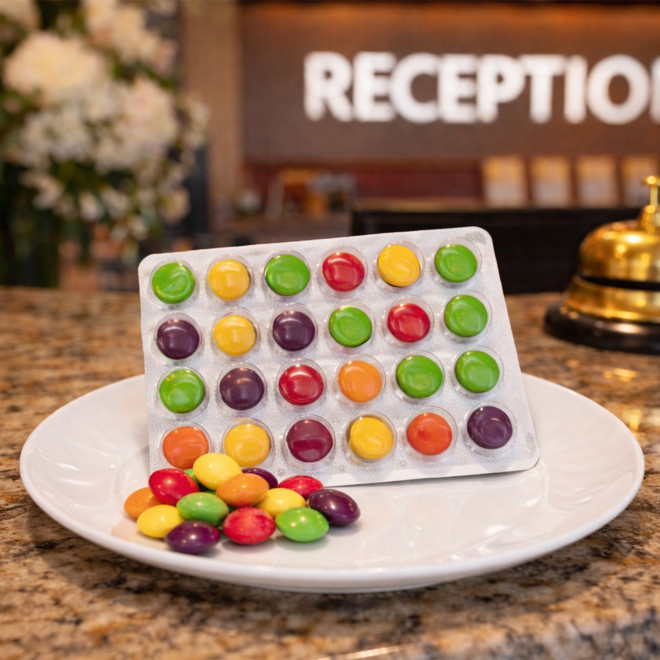 TABLETTE DE BONBONS PERSONNALISABLE 'SKITTLES'