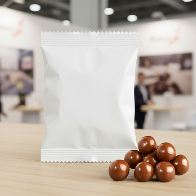 SACHET DE 10G DE BILLES AU CHOCOLAT PERSONNALISABLE 'SHOKI'