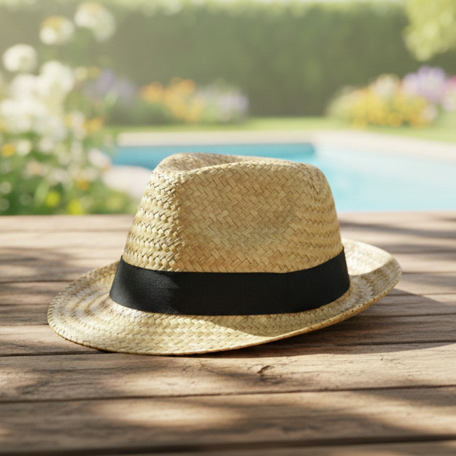 CHAPEAU DE PAILLE PERSONNALISABLE 'COBOCHIC PAILLE'
