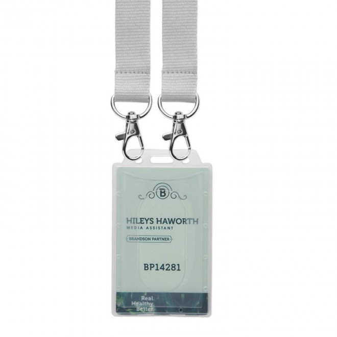 BADGE EN PAPIER 8.6x5.4CM PERSONNALISE 'BADGOS'