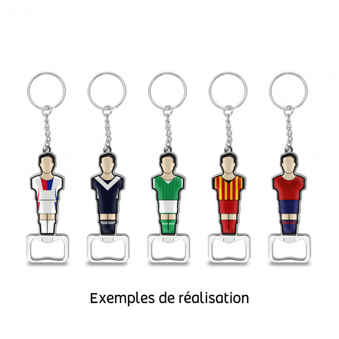 PORTE CLE DECAPSULEUR JOUEUR FOOT PERSONNALISE 'ZAZA'