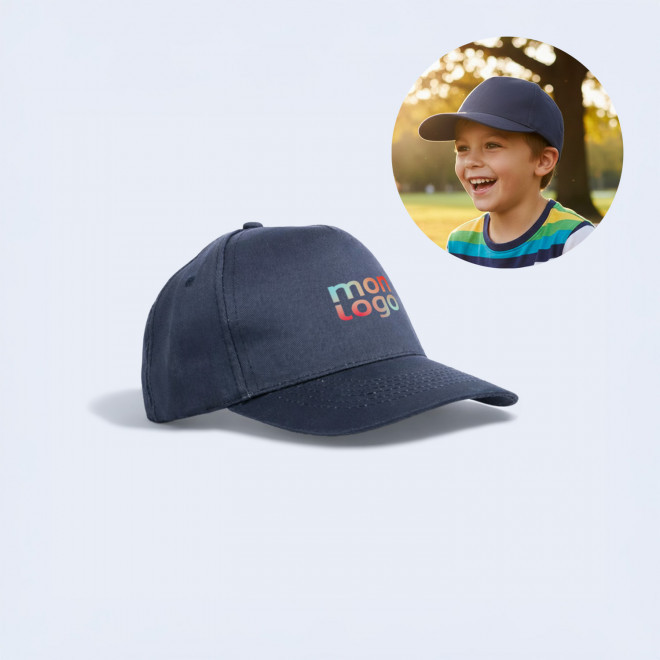 CASQUETTE PERSONNALISABLE ENFANT 5 PANS 'BASICA COTON'