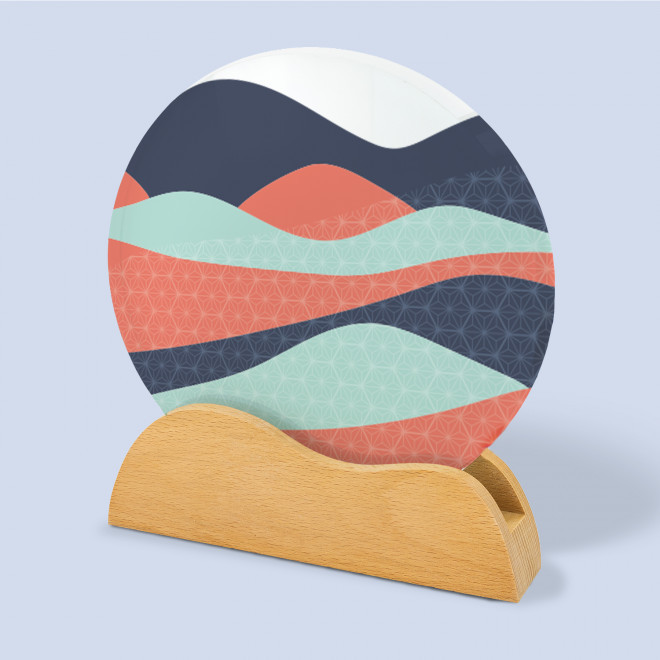 TROPHEE EN BOIS ET VERRE PERSONNALISABLE 'KAYNA QUADRI'