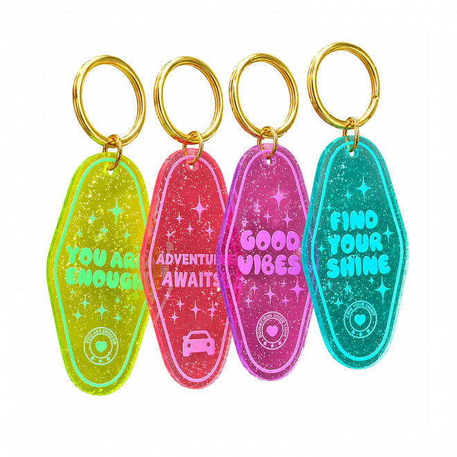 PORTE CLE MOTEL PERSONALISE 'SYDNEY PAILLETTE'