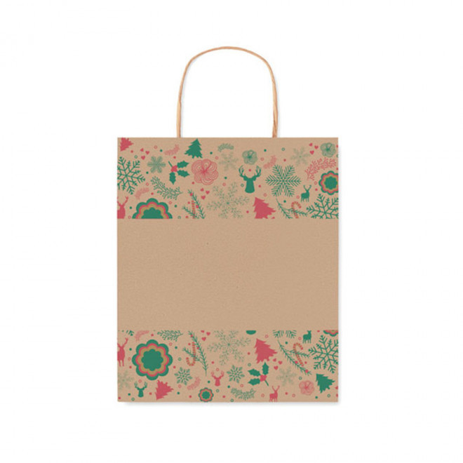 SAC DE NOËL PERSONNALISÉ EN PAPIER RECYCLÉ S,M,L 'VASKA'