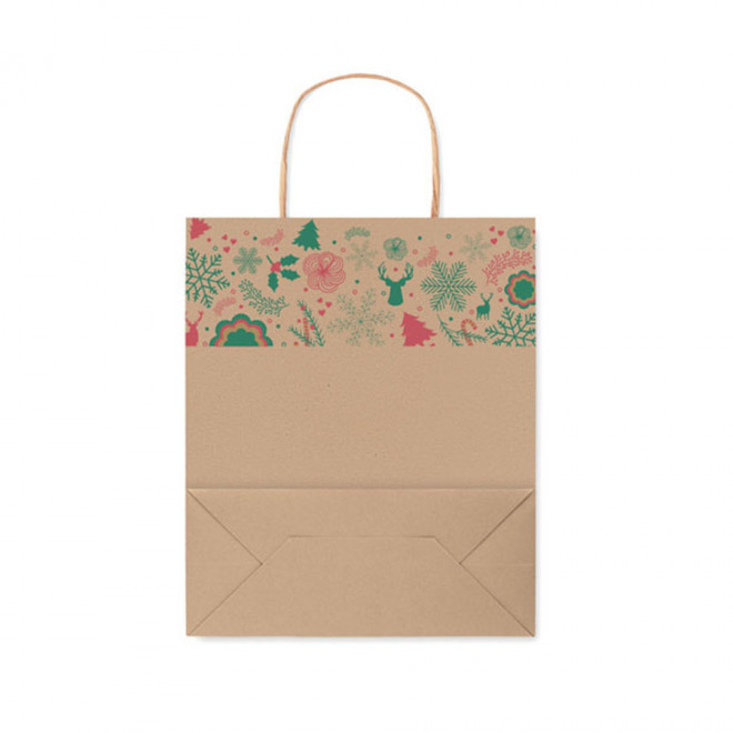 SAC DE NOËL PERSONNALISÉ EN PAPIER RECYCLÉ S,M,L 'VASKA'