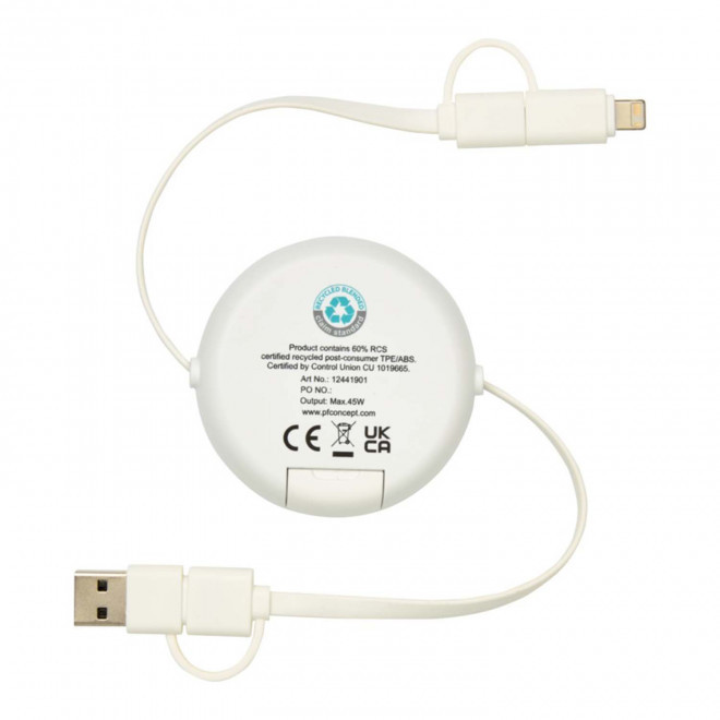 CABLE MULTIFONCTIONS PERSONNALISABLE 'ONTARIO ENROULEUR BOIS RCS'