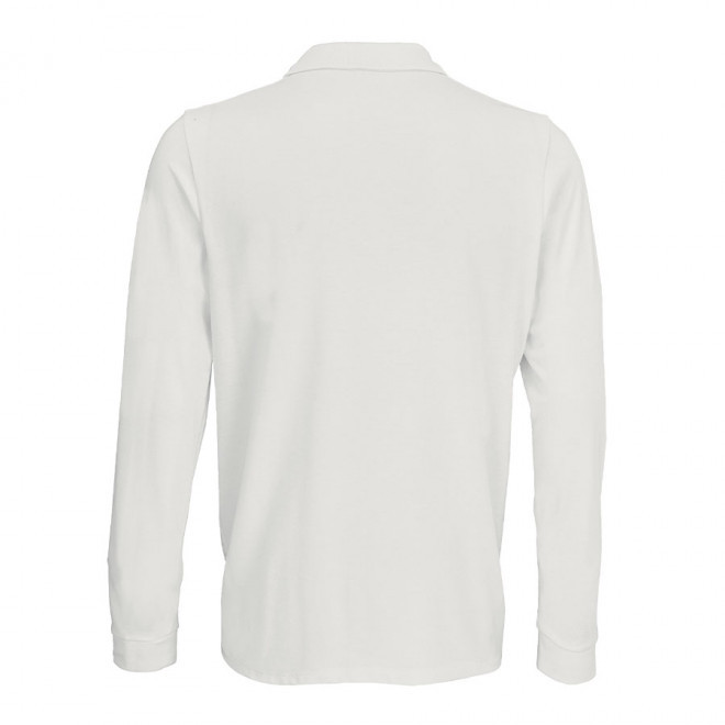 POLO PUBLICITAIRE MIXTE MANCHES LONGUES BLANC 'PRIME LSL'