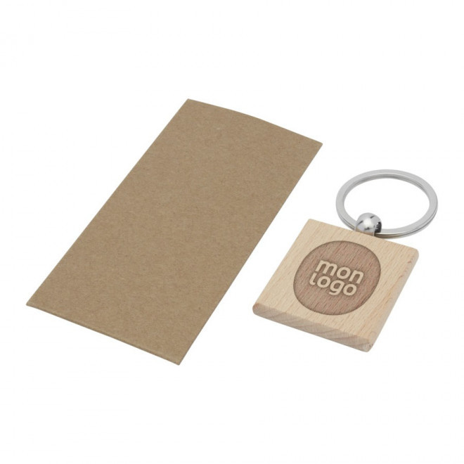 PORTE CLES PUBLICITAIRE CARRÉ 'WOODIE' 4J
