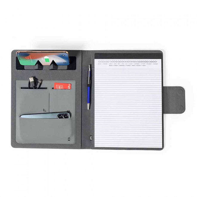 CONFÉRENCIER PERSONNALISÉ A4 AVEC BATTERIE DE SECOURS 5000 MAH 'HOLEB'