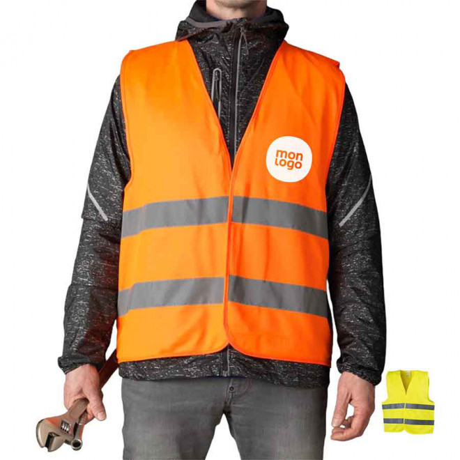 GILET DE SECURITE PERSONNALISABLE ADULTE 'FLUOSECU 4J'