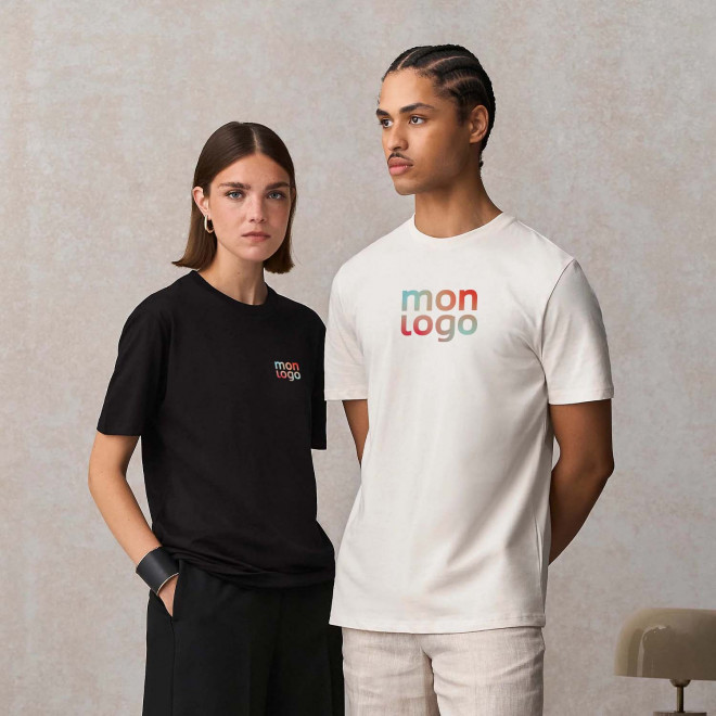 TEE SHIRT PERSONNALISABLE MIXTE COULEUR EASYCARE 'LYAM'