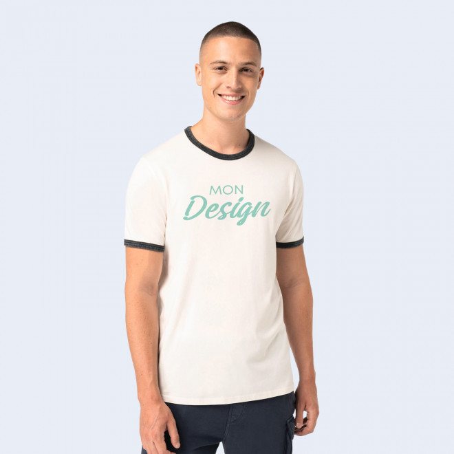 TEE SHIRT CONTRASTE HOMME PERSONNALISABLE 'RINGA'