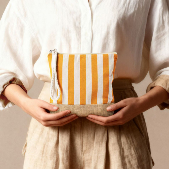 TROUSSE DE TOILETTE PUBLICITAIRE COTON ET JUTE 'LANA'