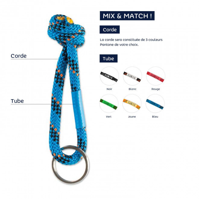 PORTE CLE CORDON PERSONNALISABLE 'SHUP'