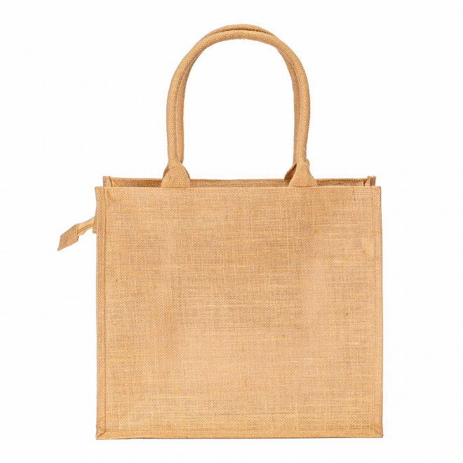 SAC EN JUTE PERSONNALISABLE AVEC FERMETURE 'KAS'