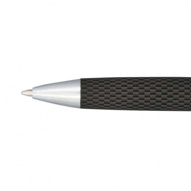 PARURE DE STYLO PERSONNALISABLE BILLE ET ROLLER 'CARBON' 
