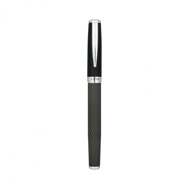 PARURE DE STYLO PERSONNALISABLE BILLE ET ROLLER 'CARBON' 