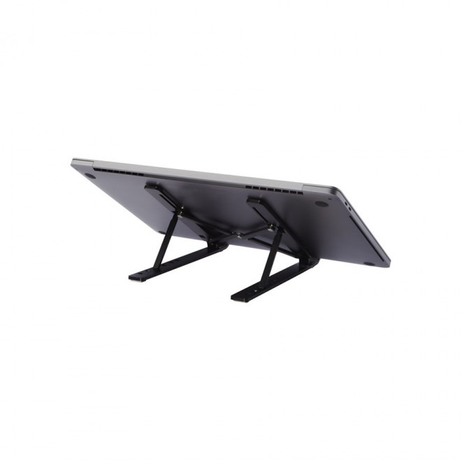 SUPPORT PLIABLE POUR ORDINATEUR PUBLICITAIRE 'MELOTEC'