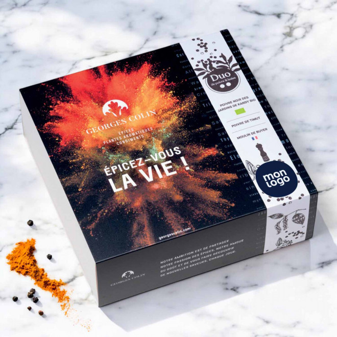 COFFRET EPICES PUBLICITAIRE 'COLLECTION 5 SAUPOUDREURS'