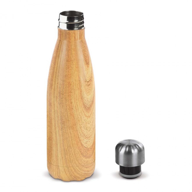 BOUTEILLE ISOTHERME PUBLICITAIRE EN INOX 500ML 'ASTRIO WOOD'