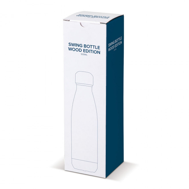 BOUTEILLE ISOTHERME PUBLICITAIRE EN INOX 500ML 'ASTRIO WOOD'