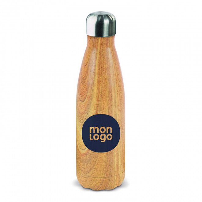 BOUTEILLE ISOTHERME PUBLICITAIRE EN INOX 500ML 'ASTRIO WOOD' 4J