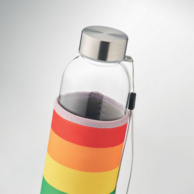 BOUTEILLE EN VERRE/NEOPRENE PERSONNALISABLE 'BOCA GLASS'