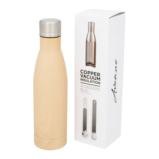 BOUTEILLE ISOTHERME PERSONNALISABLE EFFET BOIS 'ALMIA' 4J