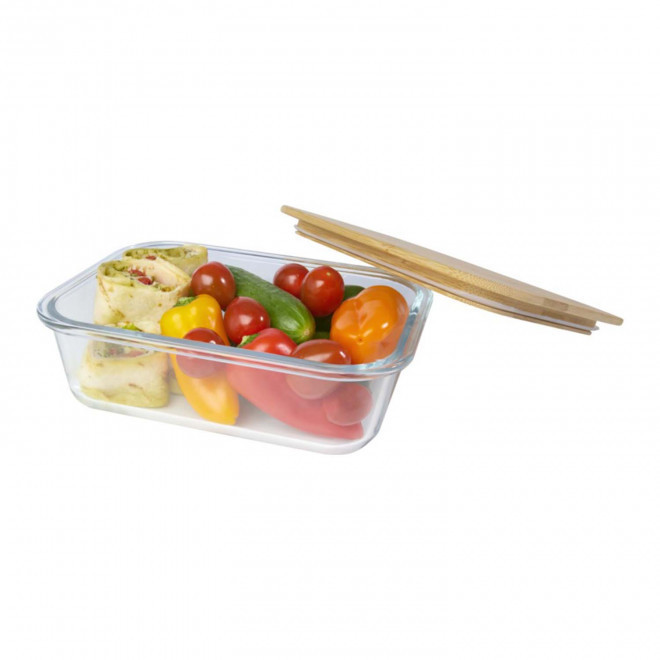 LUNCH BOX PERSONNALISABLE EN VERRE/BAMBOU 'LASI' 4J