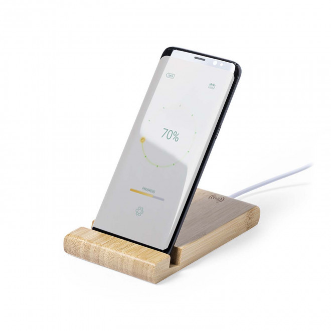 CHARGEUR INDUCTION 15W BAMBOU PERSONNALISABLE 'LEGNO'