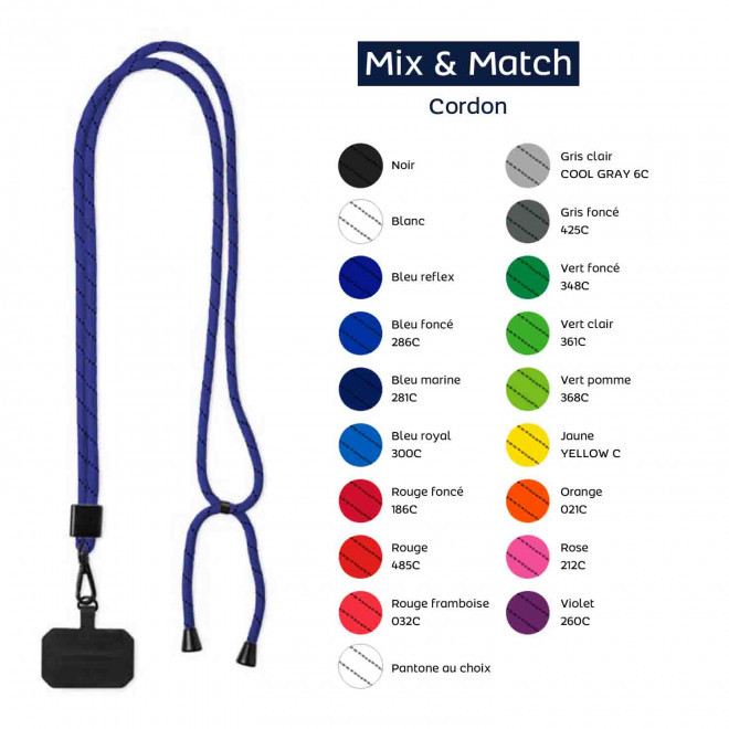 TOUR DE COU TELEPHONE PERSONNALISABLE 'MOBILA'