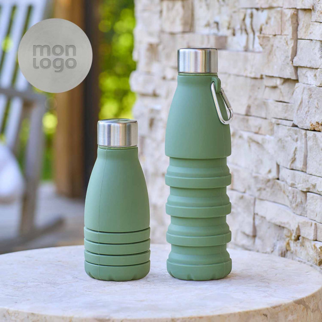 GOURDE PLIABLE PERSONNALISABLE AVEC MOUSQUETON 'PLIU'