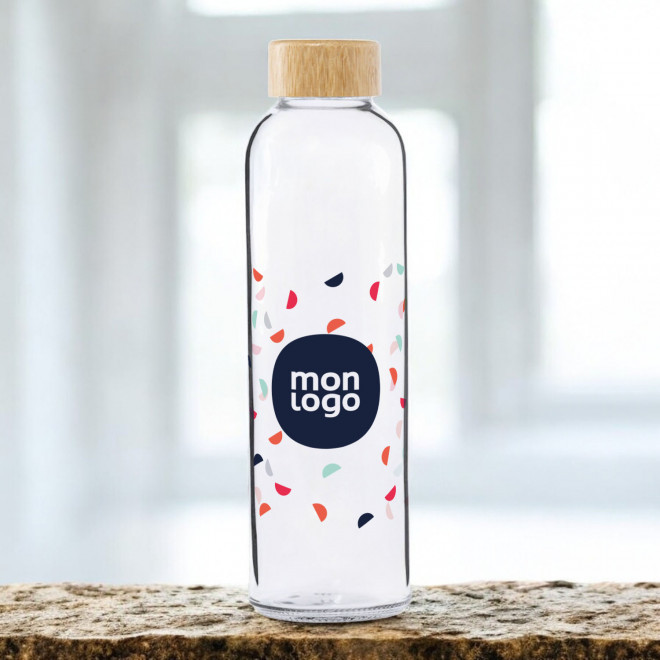 BOUTEILLE EN VERRE PERSONNALISABLE 500 ML 'LODU'