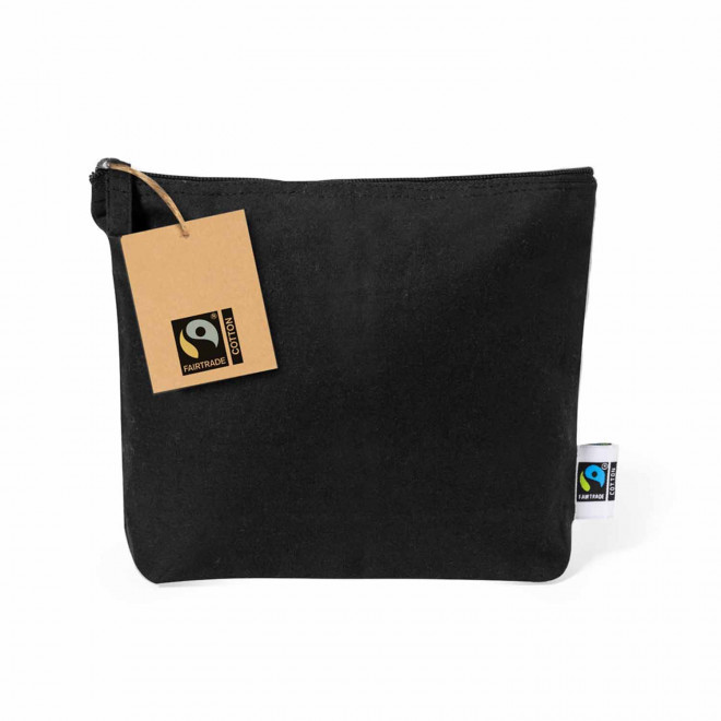 TROUSSE TOILETTE PERSONNALISABLE FAIRTRADE NOIR 'KIRU S'
