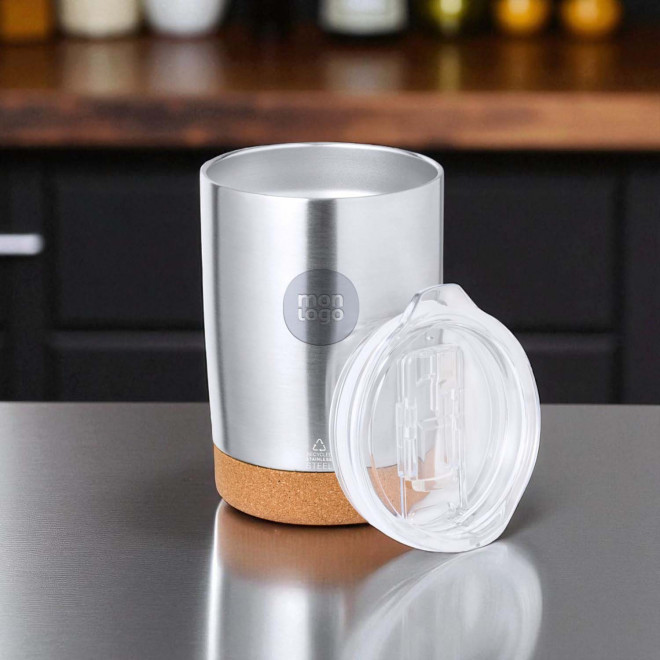 MUG ISOTHERME RECYCLE PERSONNALISABLE 350ML 'MAFLOW'