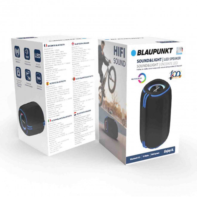 ENCEINTE PERSONNALISABLE 15W BLAUPUNKT® 'LIGHTSOUND 1'