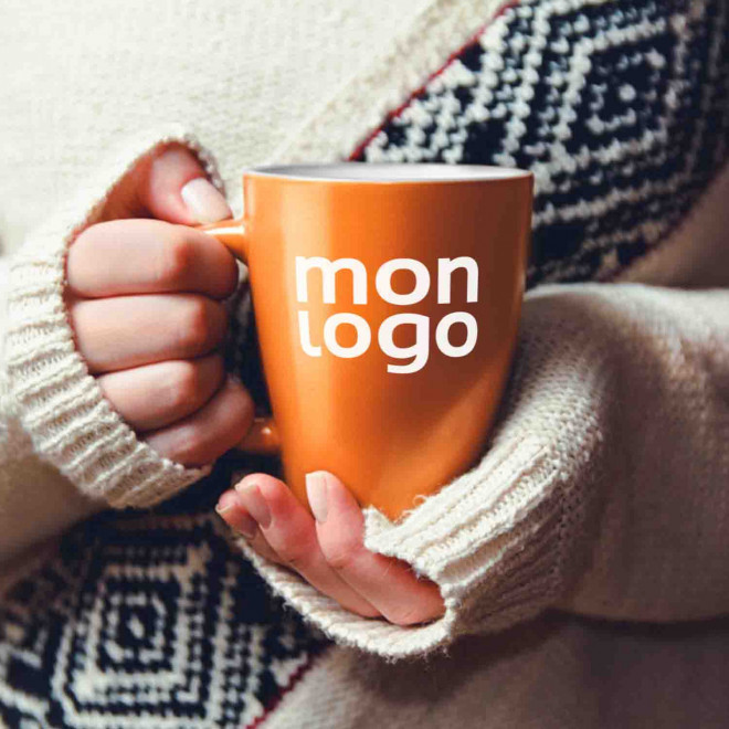 MUG CERAMIQUE PERSONNALISABLE 370 ML 'CALMEA'