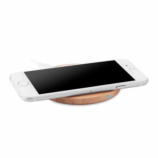 CHARGEUR À INDUCTION PUBLICITAIRE BAMBOU 5W 'RUNDO'