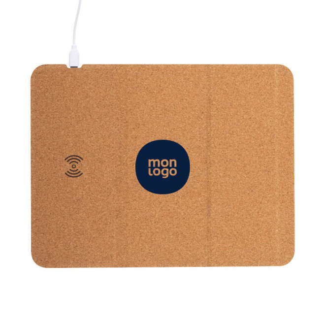 TAPIS DE SOURIS PERSONNALISABLE À INDUCTION EN LIEGE 'RELIUM'