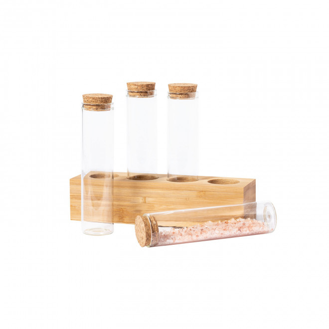 SET DE 4 PORTE EPICES EN VERRE PERSONNALISE 'CURI'