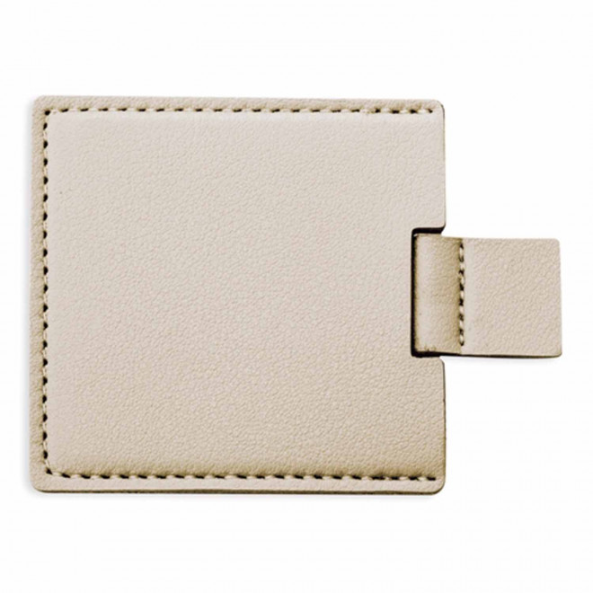 MIROIR EN ACIER AVEC POCHETTE PERSONNALISABLE 'RUFLET'