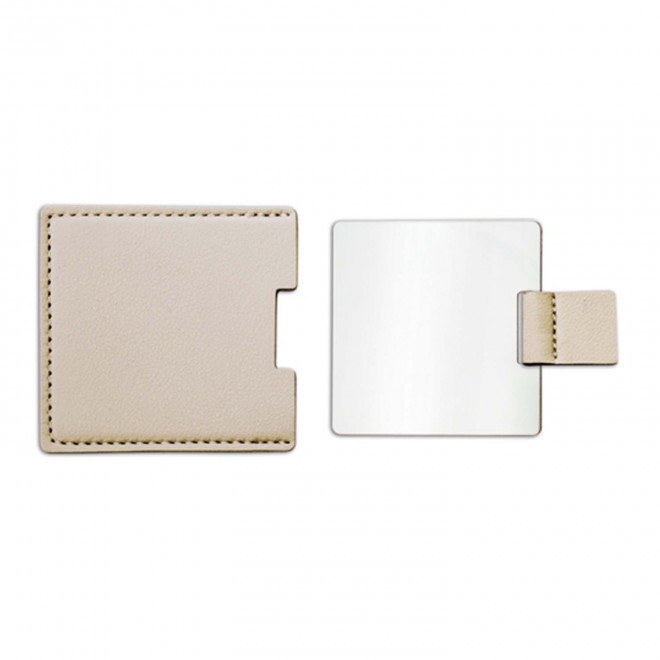 MIROIR EN ACIER AVEC POCHETTE PERSONNALISABLE 'RUFLET'