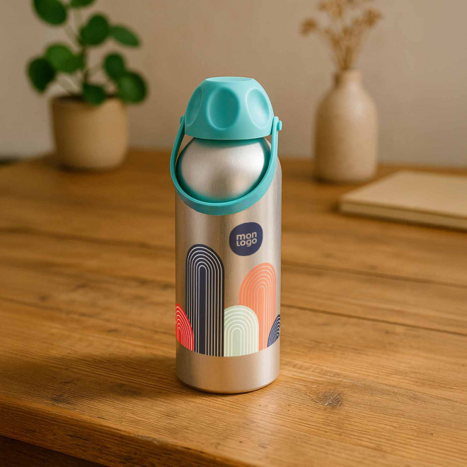GOURDE ALUMINIUM 630ML PERSONNALISABLE 'HEXAGONE FRANCE'